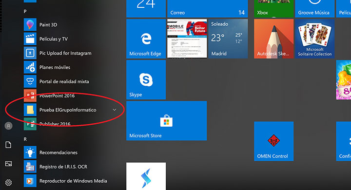 Imagen - Cómo añadir un acceso directo al menú de inicio de Windows