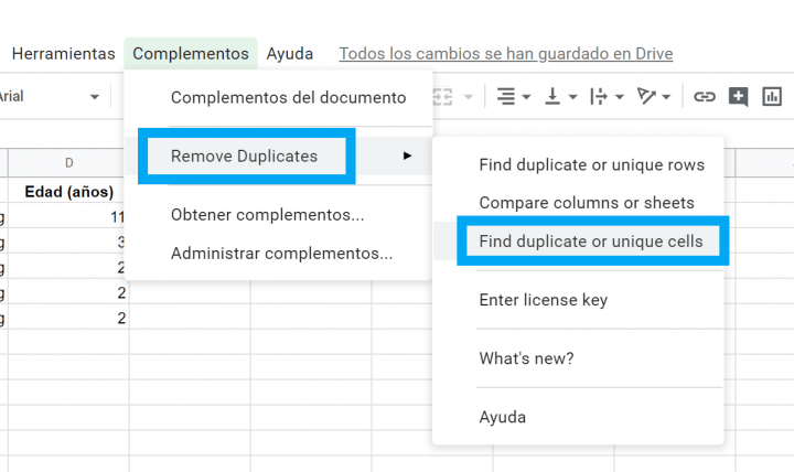 Imagen - C&oacute;mo eliminar duplicados en Google Sheets