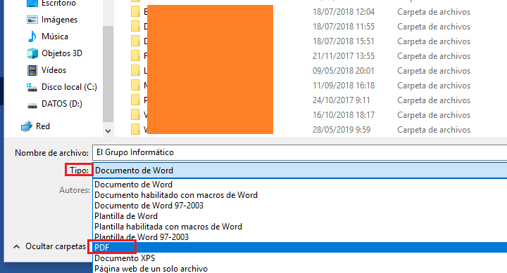 Imagen - Cómo guardar un Word como PDF