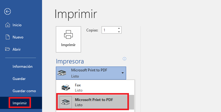 Imagen - Cómo guardar un Word como PDF