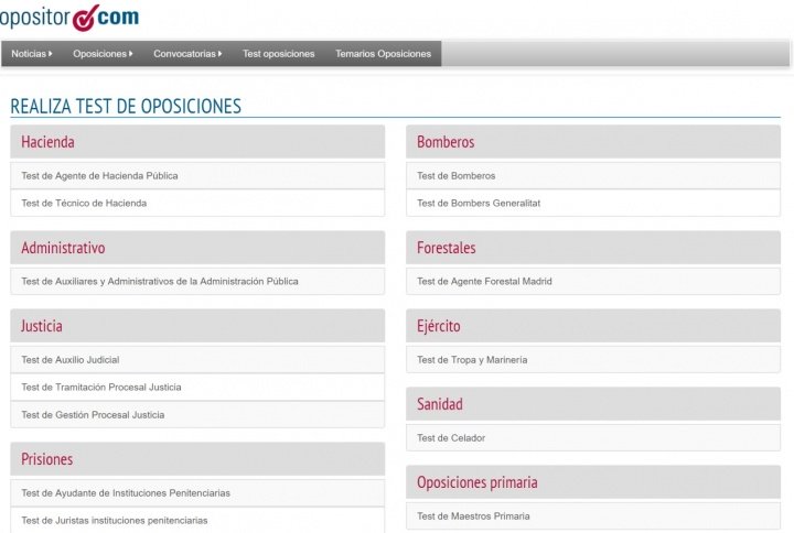 Imagen - 8 webs de tests de oposiciones gratis