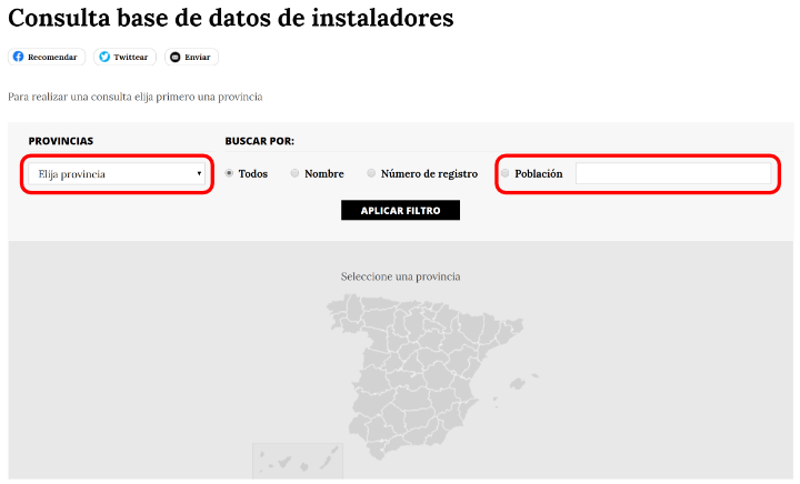 Imagen - Cómo buscar instaladores de TDT registrados