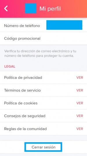 Imagen - Cómo cerrar sesión en Tinder