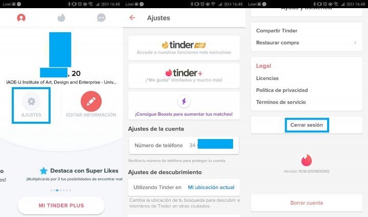Imagen - Cómo cerrar sesión en Tinder