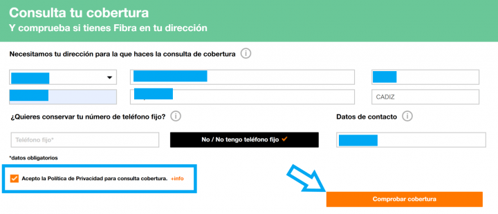 Imagen - C&oacute;mo comprobar la cobertura de fibra &oacute;ptica de Orange