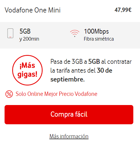 Imagen - Todo sobre las tarifas Vodafone One