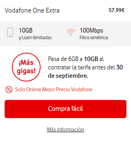 Imagen - Todo sobre las tarifas Vodafone One