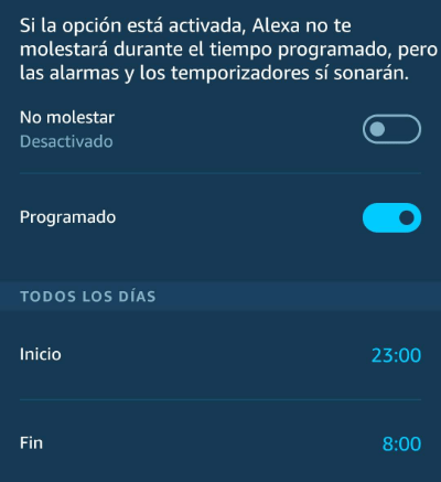 Imagen - Cómo activar &quot;No molestar&quot; en Alexa