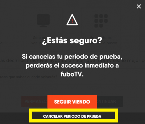 Imagen - Cómo darse de baja en FuboTV