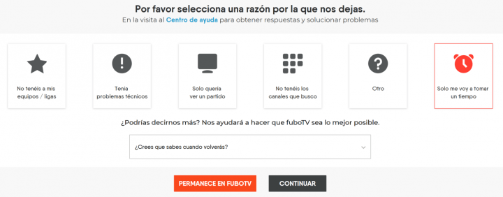 Imagen - Cómo darse de baja en FuboTV