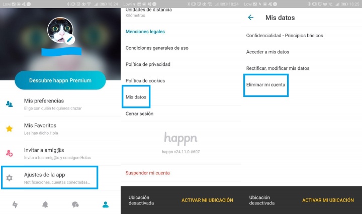 Imagen - Cómo eliminar una cuenta de Happn