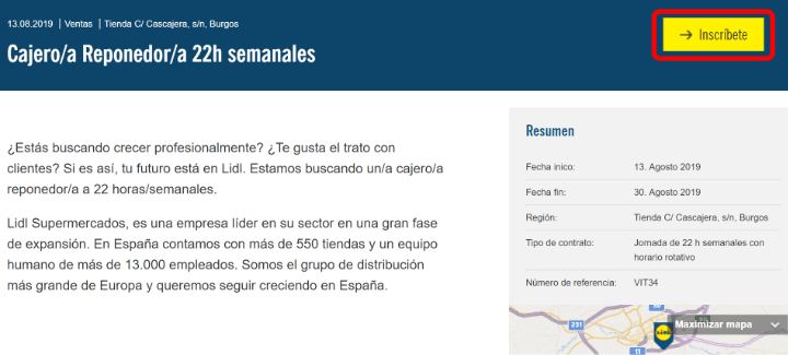 Imagen - Cómo enviar online el curriculum vitae a Lidl