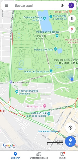 Imagen - Cómo guardar la ubicación del aparcamiento en Google Maps