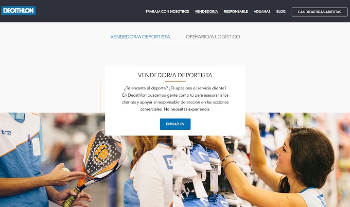 Imagen - C&oacute;mo enviar el curr&iacute;culum a Decathlon por Internet