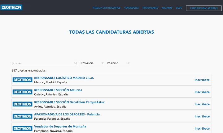 Imagen - C&oacute;mo enviar el curr&iacute;culum a Decathlon por Internet