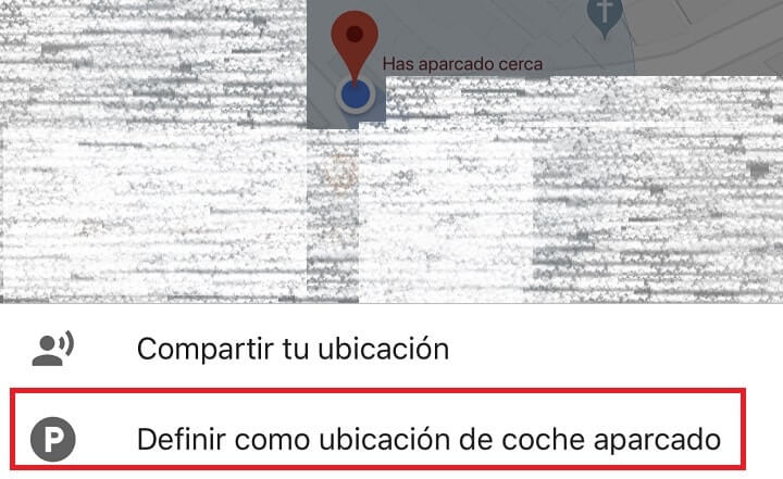 Imagen - Cómo guardar la ubicación del aparcamiento en Google Maps