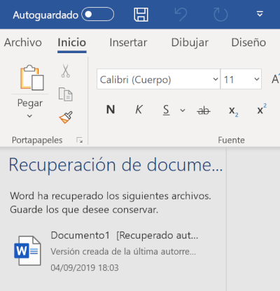 Imagen - Cómo recuperar un archivo de Word no guardado