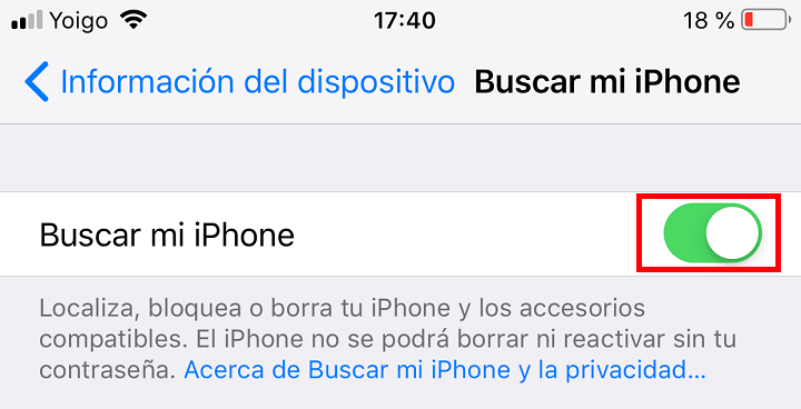 Imagen - Cómo desactivar &quot;buscar mi iPhone&quot;
