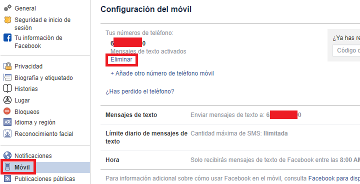 Imagen - Cómo eliminar mi número de teléfono de Facebook