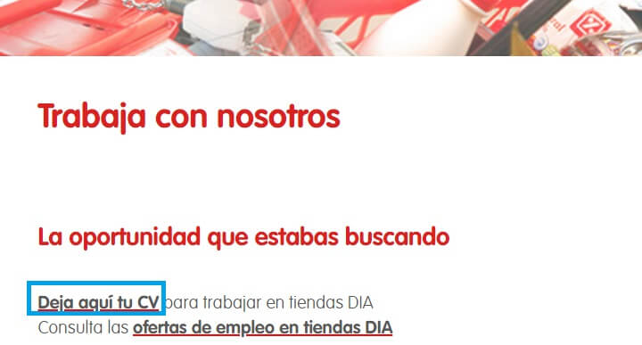 Imagen - Cómo enviar el currículum a Dia online