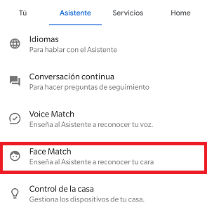 Imagen - C&oacute;mo activar Face Match en Google Assistant