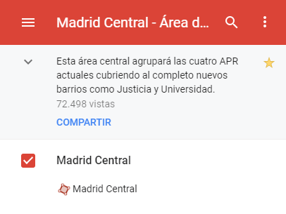 Imagen - Cómo evitar Madrid Central en Google Maps