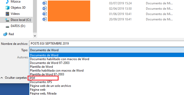 Imagen - Cómo guardar un Word como PDF