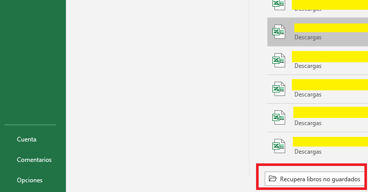 Imagen - Cómo recuperar un archivo de Excel no guardado