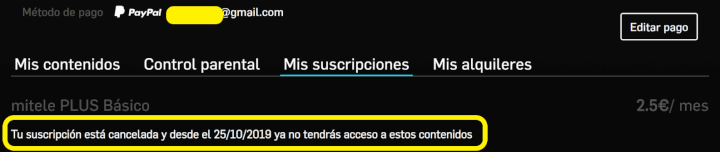Imagen - Cómo dar de baja Mitele Plus