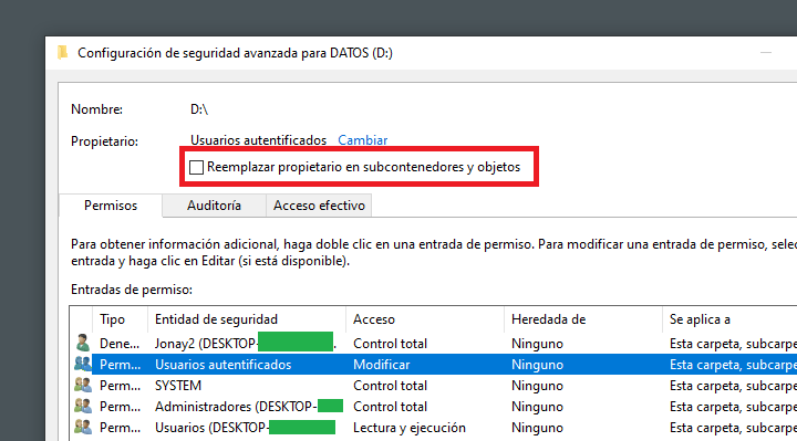 Imagen - Cómo corregir los permisos de un disco duro externo