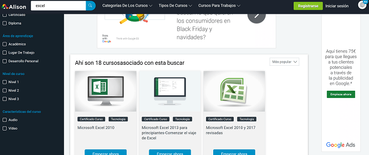 Imagen - 11 cursos gratis de Excel