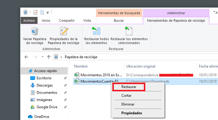 Imagen - Cómo recuperar un archivo de Excel eliminado