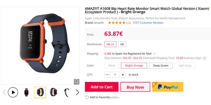 Imagen - Dónde comprar el Xiaomi Amazfit Bip