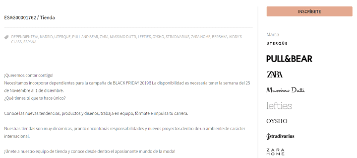 Imagen - Cómo enviar el currículum a Inditex online