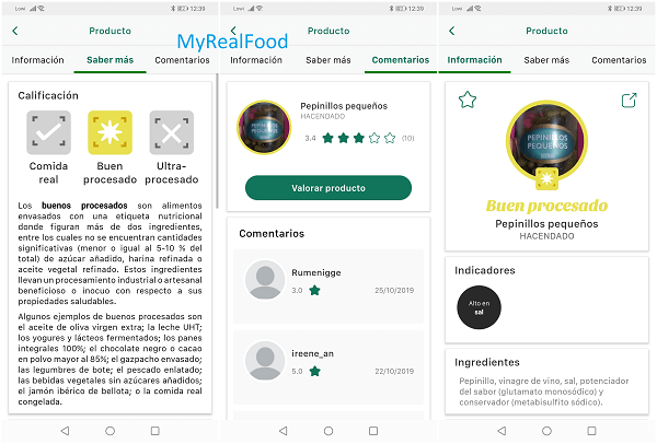Imagen - Comparativa: MyRealFood vs Yuka