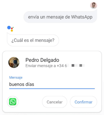 Imagen - Cómo enviar un mensaje de WhatsApp usando Google Assistant