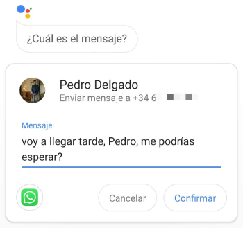 Imagen - Cómo enviar un mensaje de WhatsApp usando Google Assistant