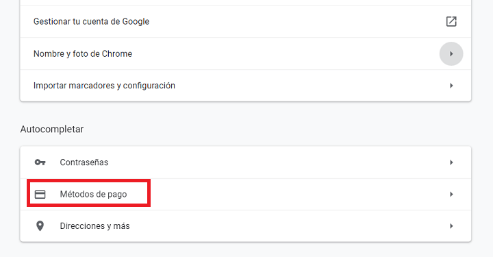 Imagen - Cómo añadir tarjetas de crédito/débito a Chrome