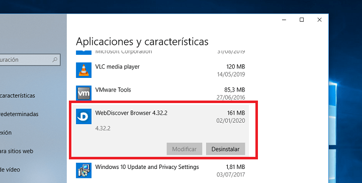 Imagen - Cómo eliminar WebDiscover Browser