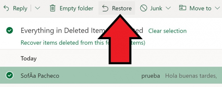 Imagen - Cómo recuperar un correo eliminado en Hotmail