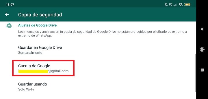 Imagen - Hacer copia de seguridad de los mensajes de WhatsApp