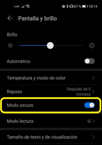 Imagen - Cómo activar el modo oscuro en EMUI 10