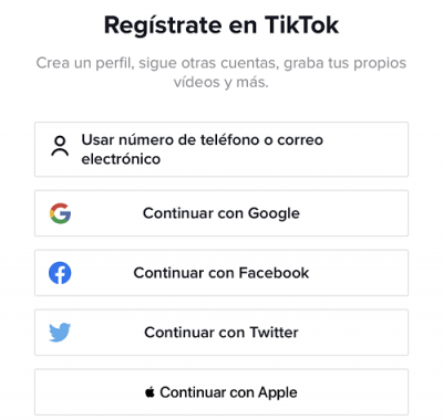 Imagen - Cómo registrar una cuenta en TikTok
