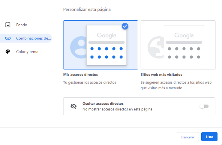 Imagen - Cómo eliminar los iconos en una nueva pestaña en Chrome