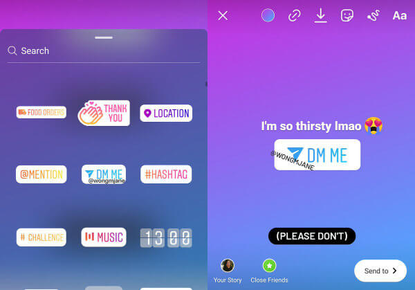 Imagen - Instagram tendrá un sticker para enviar DM