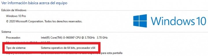 Imagen - Cómo saber de cuantos bits es mi Windows