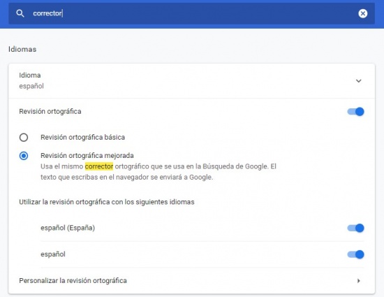 Imagen - Cómo activar el corrector ortográfico de Chrome