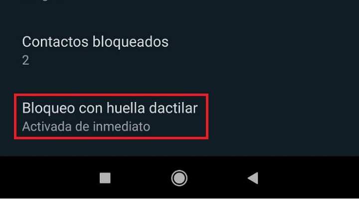 Imagen - Cómo bloquear WhatsApp con huella dactilar