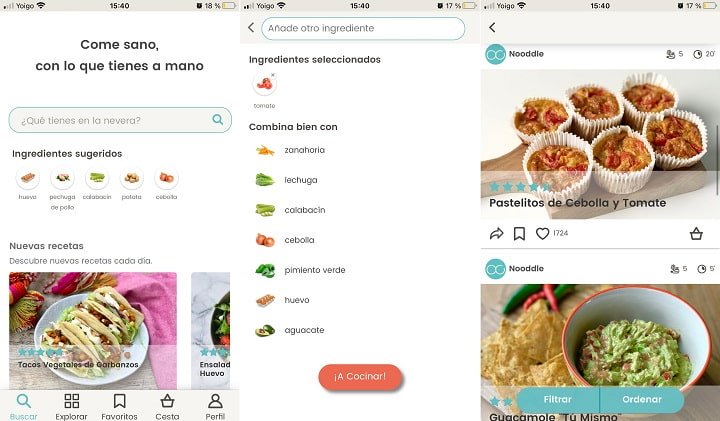 Imagen - Nooddle, la app que te dice qué cocinar
