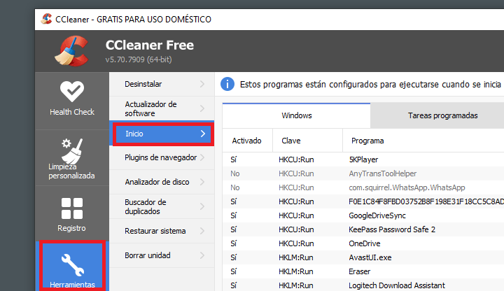 Imagen - Desactivar el inicio automático de programas en Windows